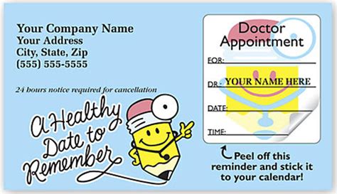 peel and stick appointment cards